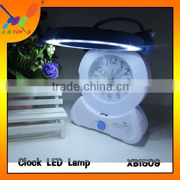 High quality 2016 wholesale LED Desk Lamp with Alarm Clock Modern Bedroom/Living room LED night Light with clock