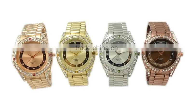 New models new look a ring on the dial design diamond alloy watches lady wristwatch