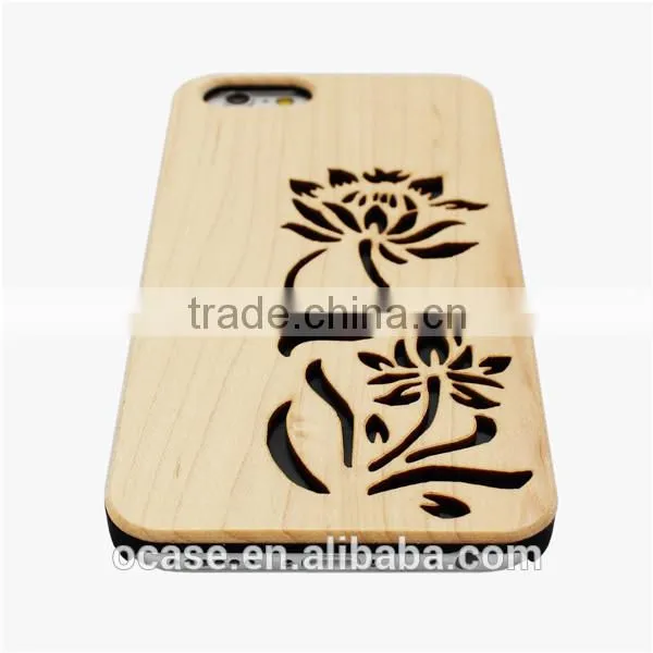 Best Christmas gift cheap real wood phone case for iphone 5 back cover.
