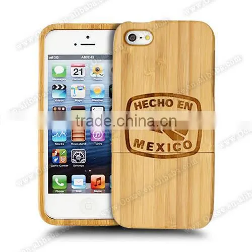 Bamboo stylish mobile phone back cover for iphone 5 cover.