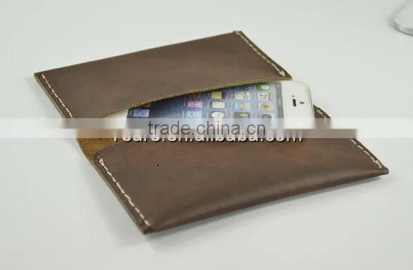 Wholesale Retro Crazy Horse Leather Generic Wallet Phone Case for iphone5