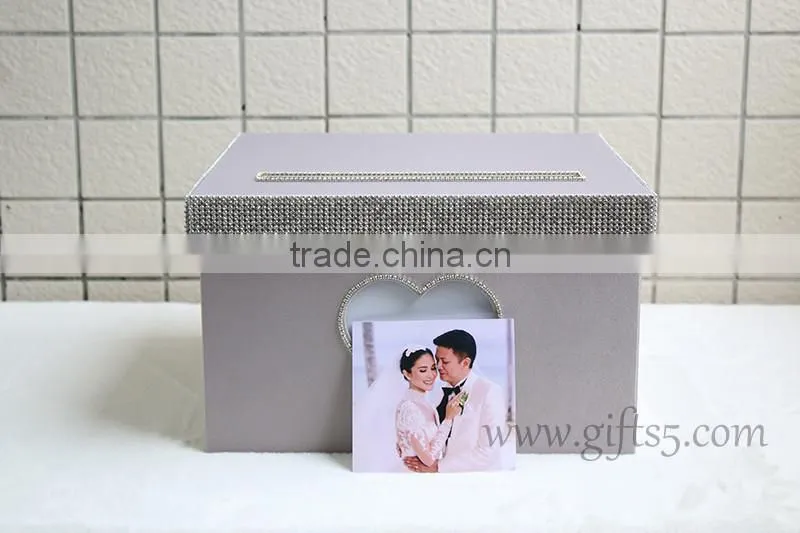 Excellent large wedding card boxes with photo frame on it
