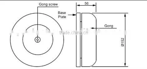 12/24V fire alarm bell
