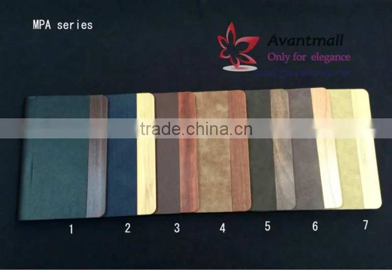 Bamboo/Padauk and Leather Tablet PC Case for iPadmini