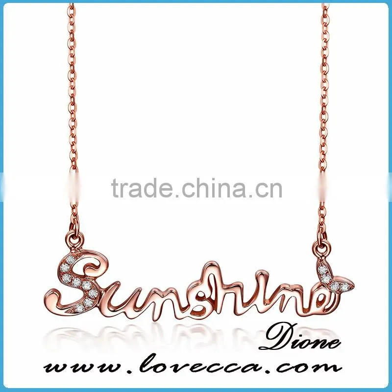 Wholesale China Jewelry Supplier Women Clover Crystal Fashion Necklace