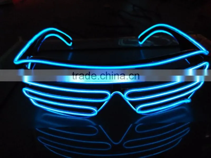 2016 colorful glowing EL wire glasses manufacturer for party
