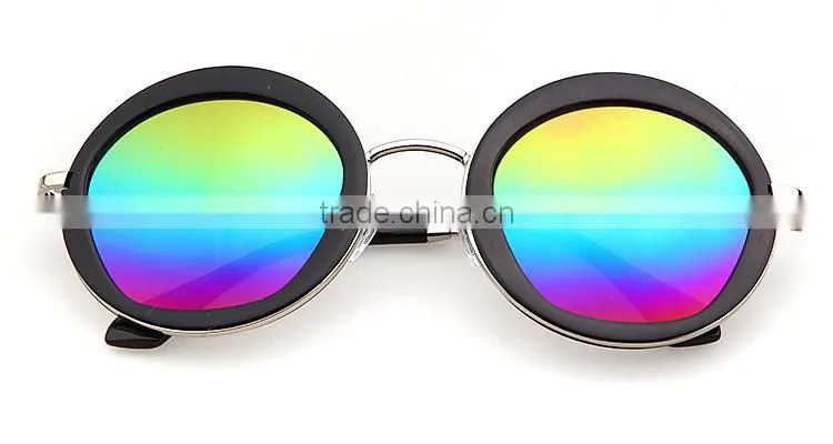 YWGX Past FDA CE UV400 Test Reminiscent Colorful Pattern best round classic sunglasses