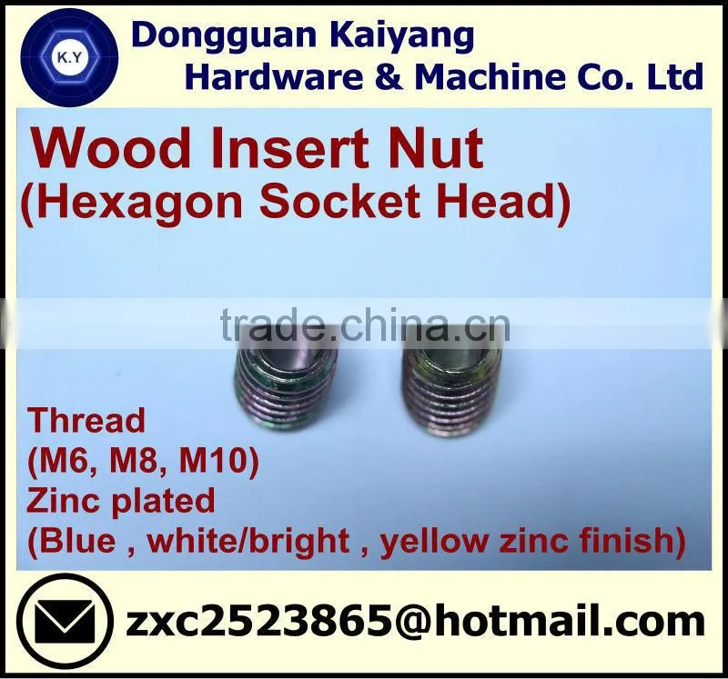 4 Prongs Tee Nut; T Nut (Half Threaded) for furniture; M5, M6, M8, M10