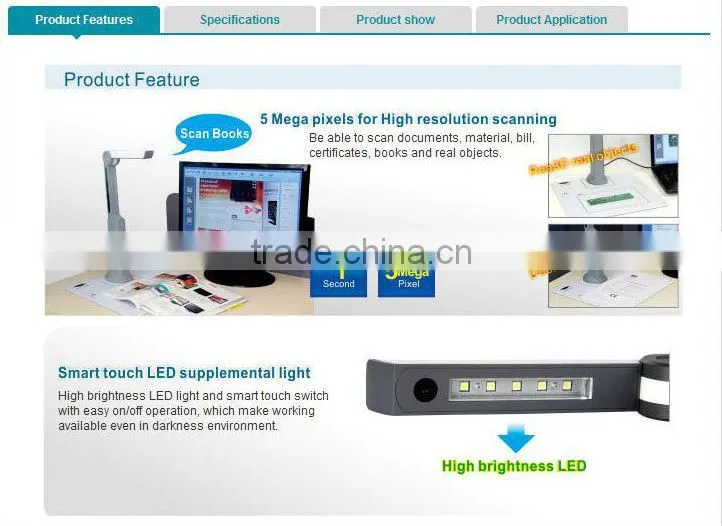 portable usb fast scan page scanner