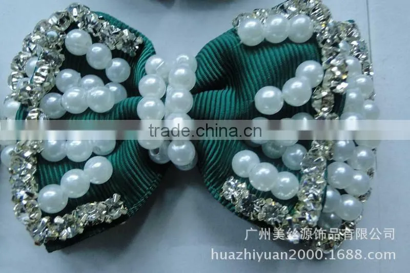 5 inch women double ribbon bow gilrs hair clip satin ribbon bow girl's hairpins headwear accessories