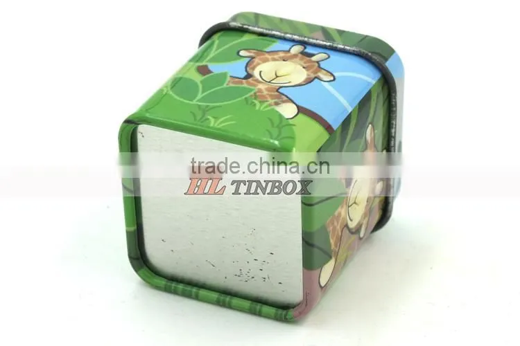Cartoon Candy Small Square TIn Can for Packaging
