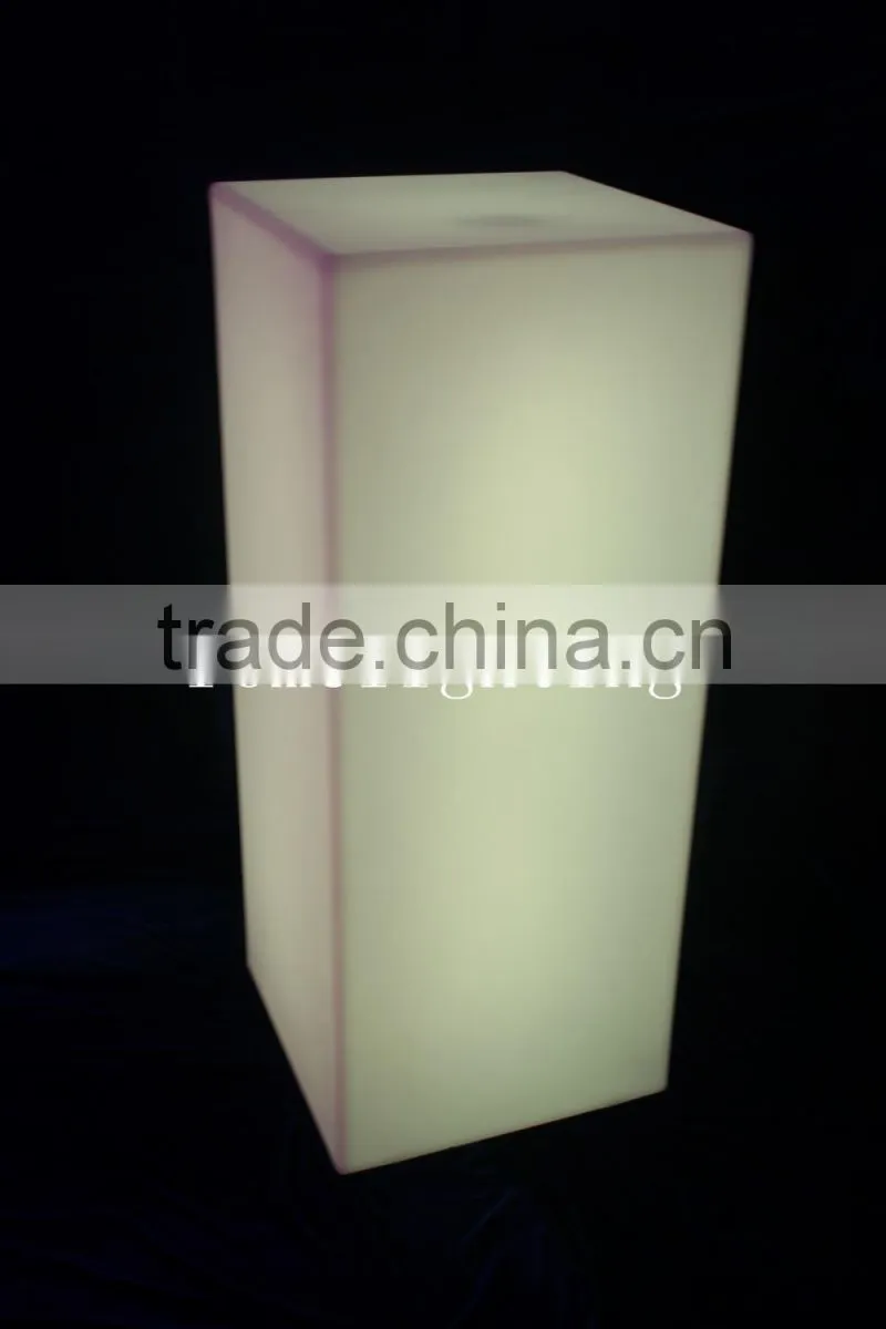 Plastic waterproof remote control light colorful lighting furniture square column