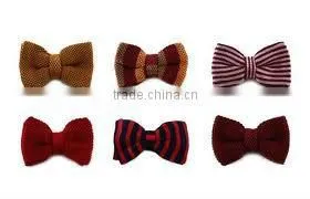 100% silk knitted large bow ties for mens