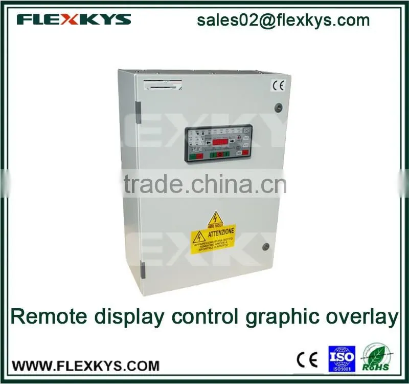 Remote display control pillow embossed keys graphic overlays