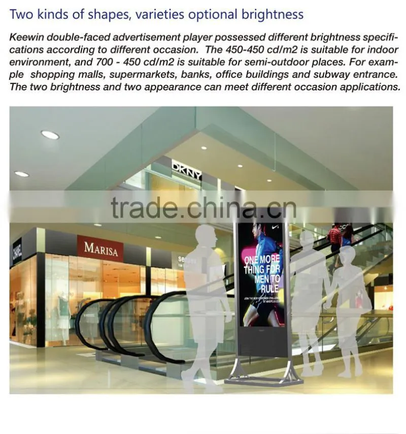 55 inch advertising ultra thin transparent lcd monitor with different colors(different display ways)