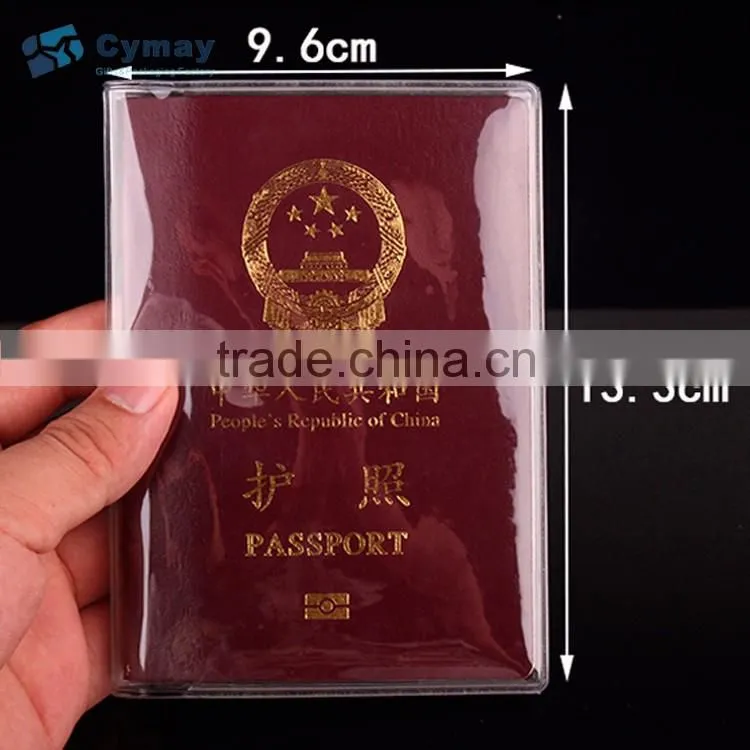 Cheap PVC passport holder clear plastic cover