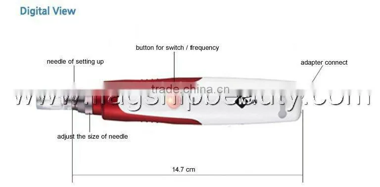 2014 vibration micro needle roller therapy microneedle derma pen