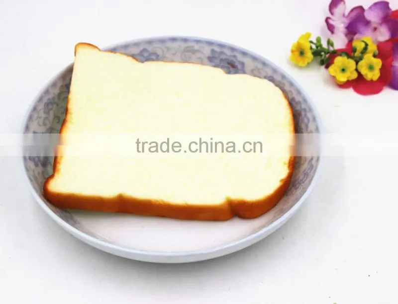 High Quality Soft New Products Artificial Toast Bread Slice Model With Cream Smell For Bakery Shop Machine Sell Display Decor