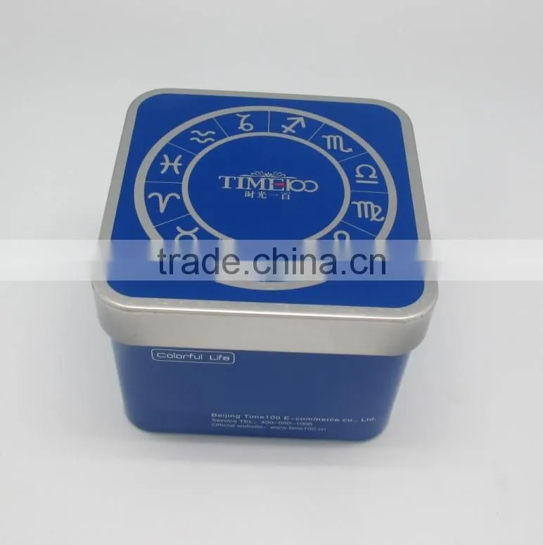 made in China wholesale square metal gift luxury watch box