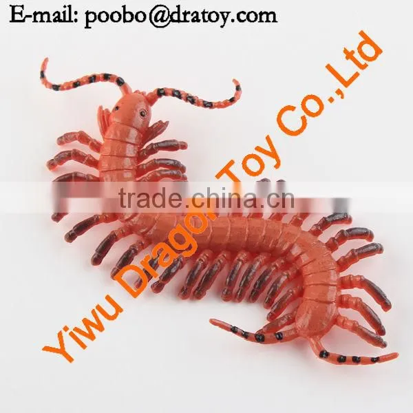 Cratoon plastic centipede figurine for decoration