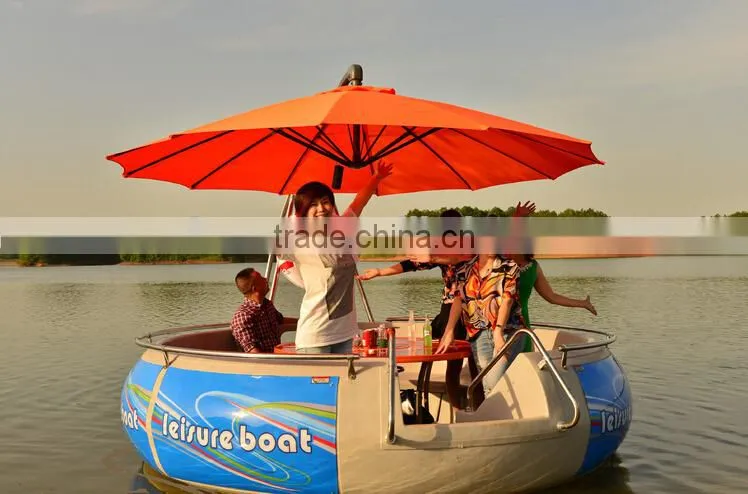 Environmental factory donut BBQ Yacht with electric motor,BBQ donut Boat for sale