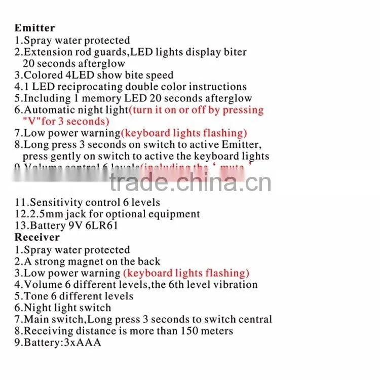 Carp Fishing Bite Alarm LED