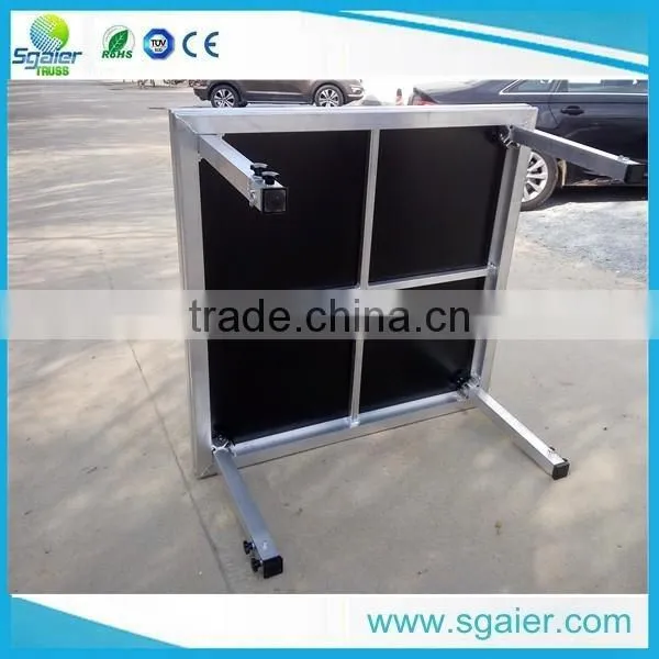 2017 aluminum simple stage , portable stage 4ft x 4ft with round legs ,adjustable stage