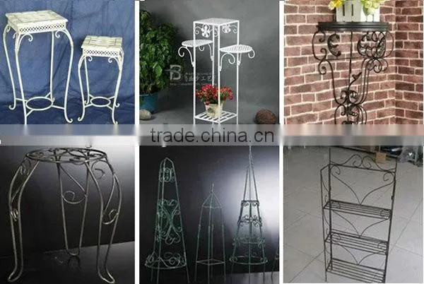 metal flower pot stand for garden planter