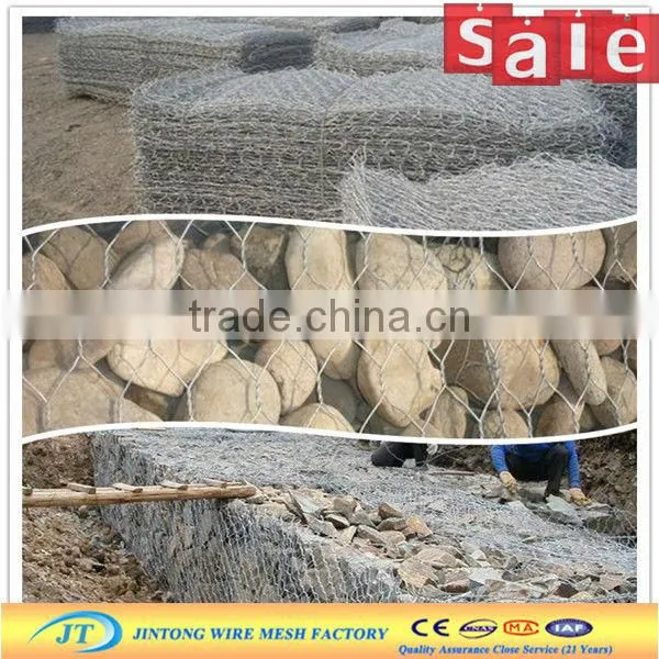 hexagonal hole shape gabion box for river bank (100% professional manufacturer)