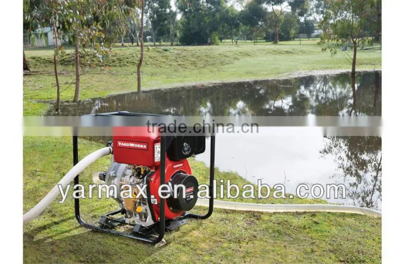 4 inch water pump with two wheels hydraulic pump with CE certificate