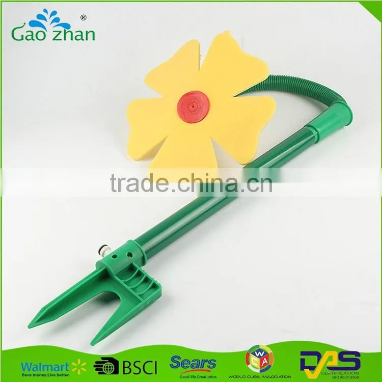 ground/lawn/garden 360 round cartoon flower shape watered inserted plastic irrigation sprinkler