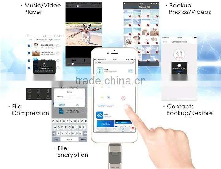 Portable Wholesale 16GB Smartphone OTG USB Flash