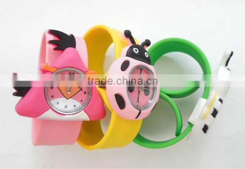Promotional Fashion Slap Band Silicone Girl Watch