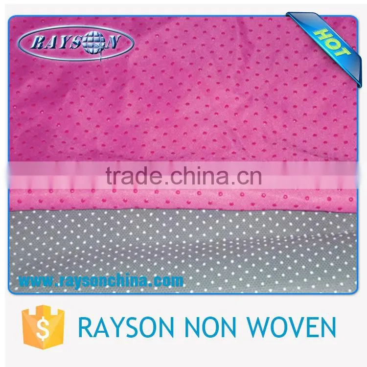 Non slip Backing Jiffy Grip Fabric / PVC Dotted Fabric