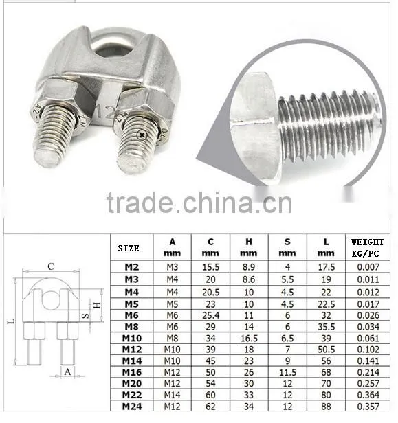 U.S. Type Drop Forged Wire Rope Clips made in China