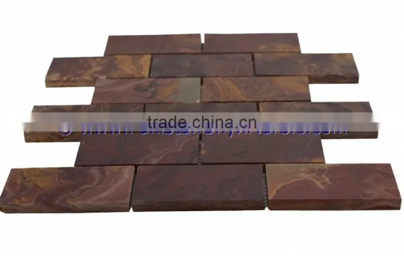 UNIQUE DESIGNS CUSTOM MADE MULTI RED ONYX MOSAIC TILES COLLECTIONS