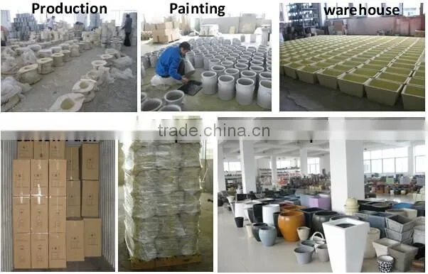 Light Weight Fiberstone Rectangular Pot for garden