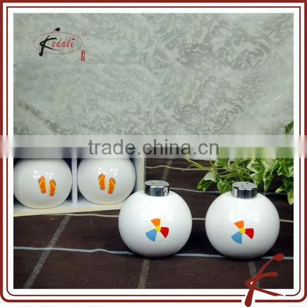 ceramic bird design salt pepper pots with handgrip