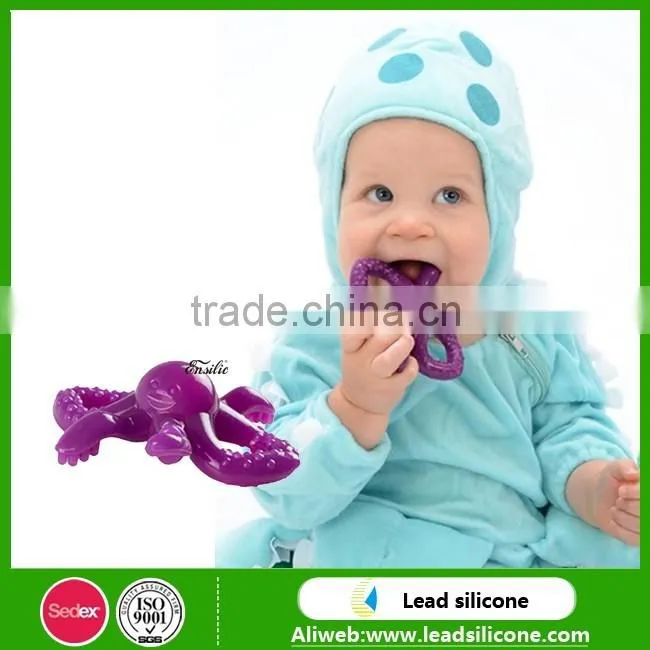 Baby love octopus silicone rubber baby toothbrush and other design toothrush