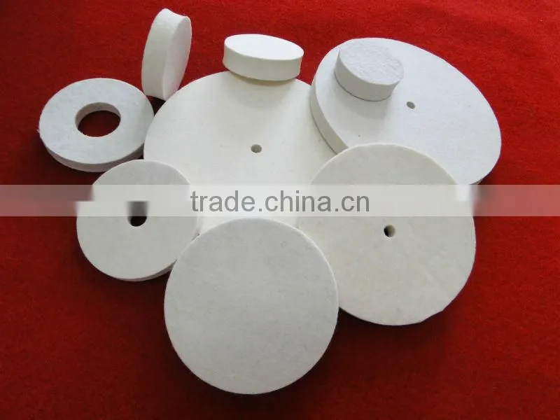 100% wool felt polishing wheels