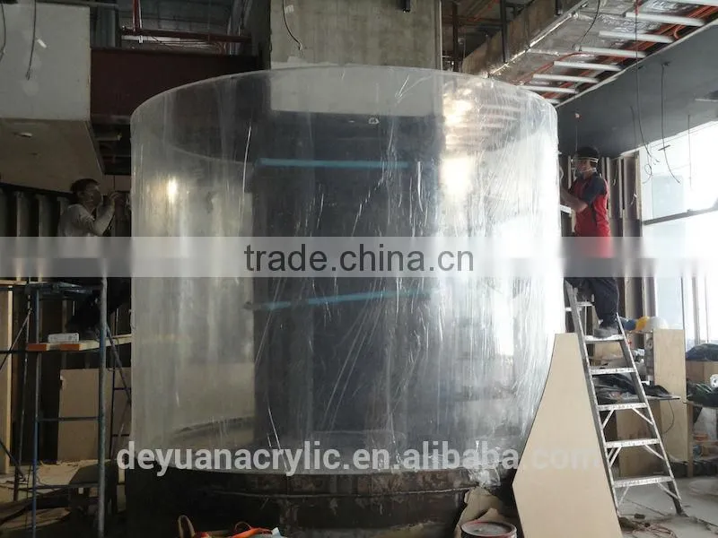Custom size round acrylic tube/large diameter acrylic tube