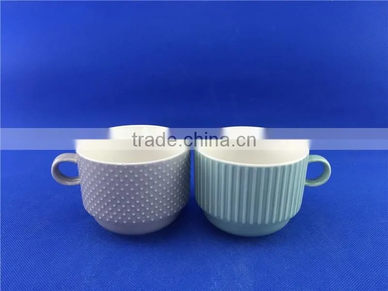 hot selling colorful stackable coffee mugs with rack