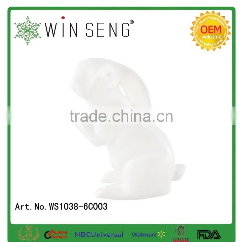 High quality ceramic rabbit figurine,ceramic rabbit decoration
