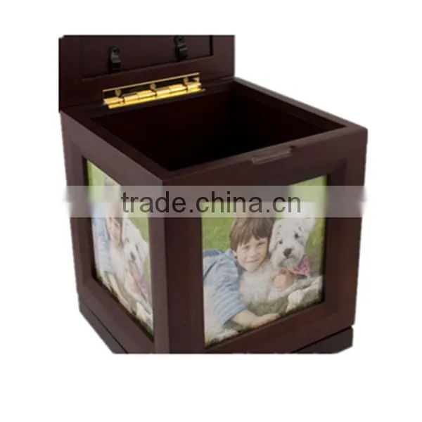 Forever memory photo frame wooden urns for ashes