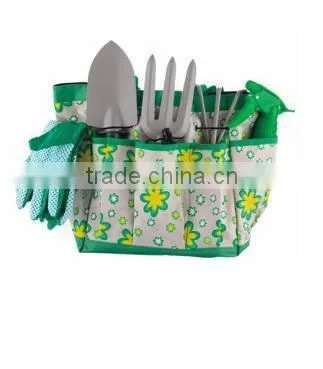 houses door garden tools with bag
