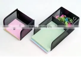 Multifunctional 6 Pieces Metal Mesh Office Set/file tray/office tray with wood bottom