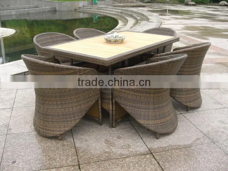 Wicker coffee table and chairs