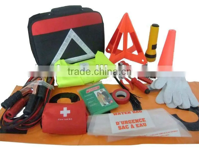 YYS12044 Car tool kit with air compressor in green bag