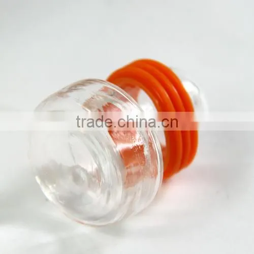 wholesale clear glass storage bottle with metal lid