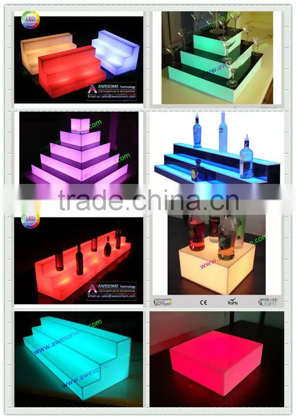 RGB color change LED acrylic display racks for sales